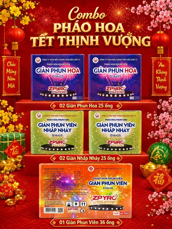 Combo Pháo Hoa Tết Thịnh Vượng