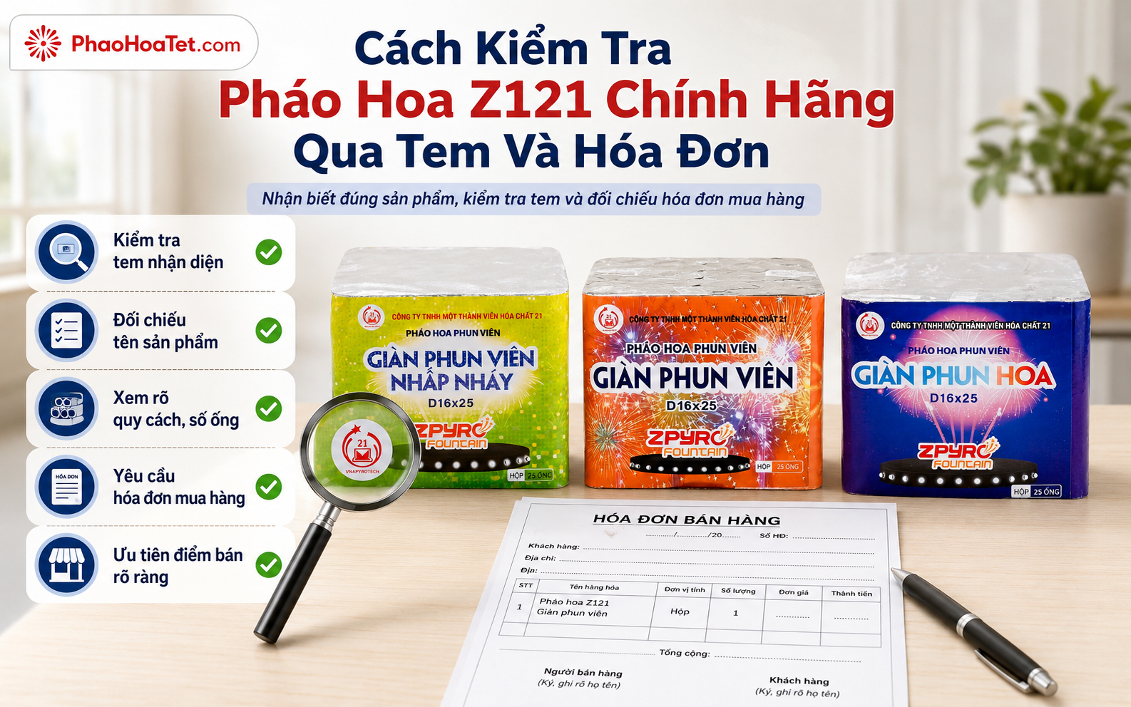 Cách Kiểm Tra Tem Nhãn, Hóa Đơn Và Nguồn Gốc Pháo Hoa Chính Hãng